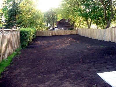 Garden, with top soil